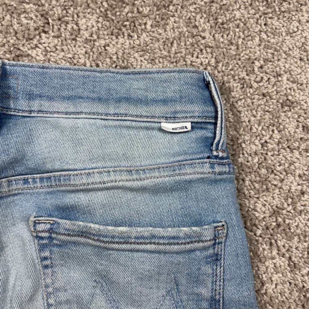 Mother The Weekender Fray California Cruiser Flare Jeans Light Wash 27 High Rise - Picture 9 of 10